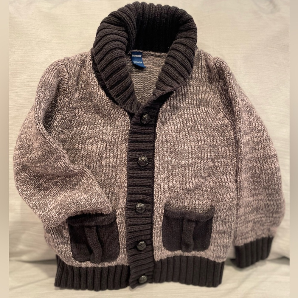 Boys - Button Up Sweater - Grey